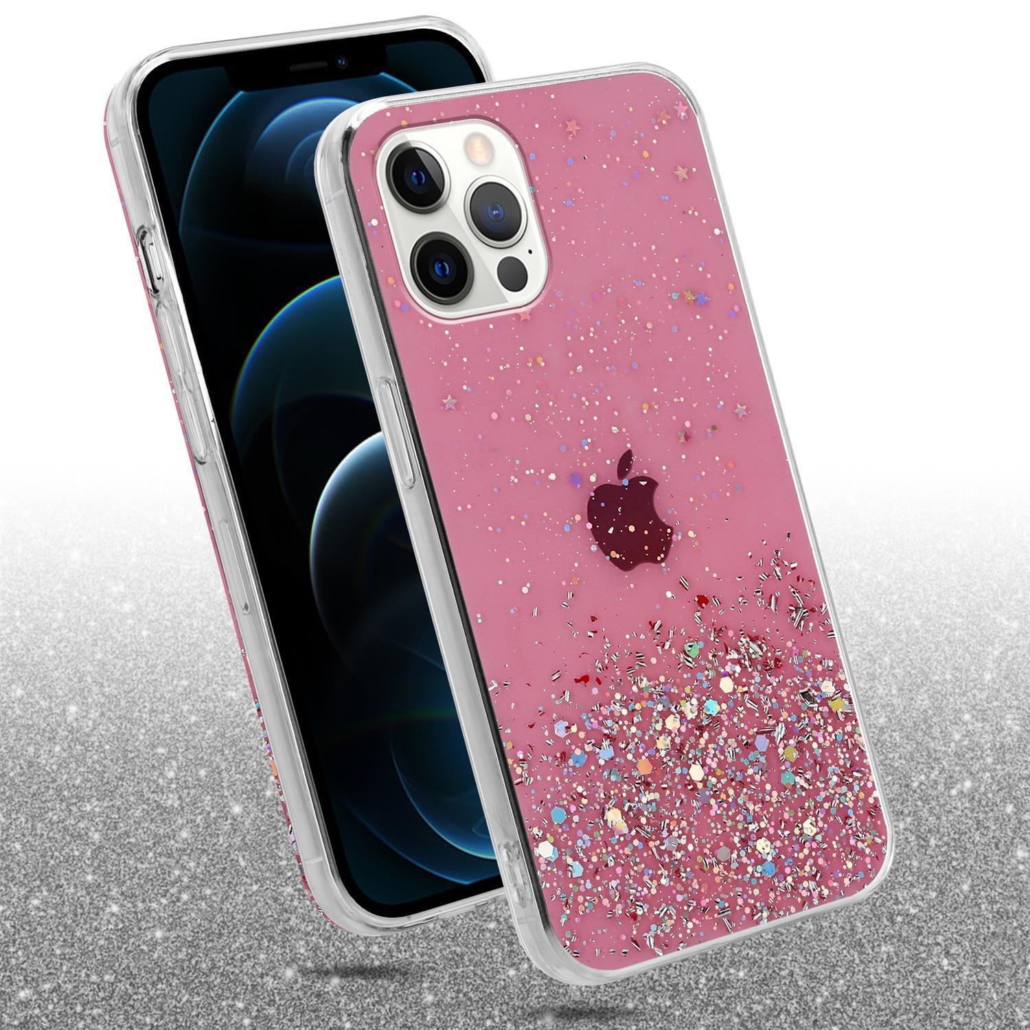 Cadorabo  Housse compatible avec Apple iPhone 12 PRO MAX - Coque de protection en silicone TPU flexible avec paillettes scintillantes 