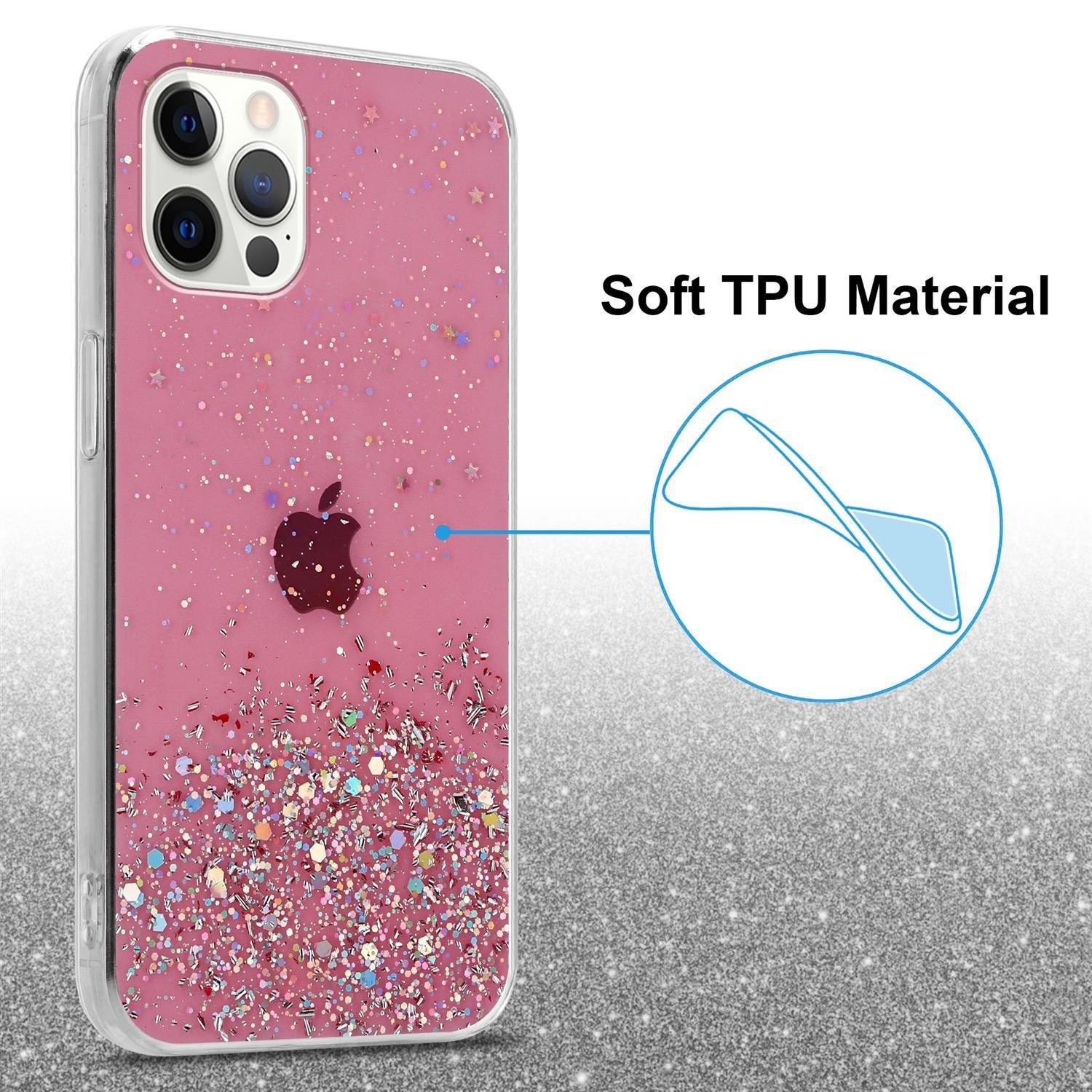 Cadorabo  Hülle für Apple iPhone 12 PRO MAX TPU Silikon mit funkelnden Glitter 