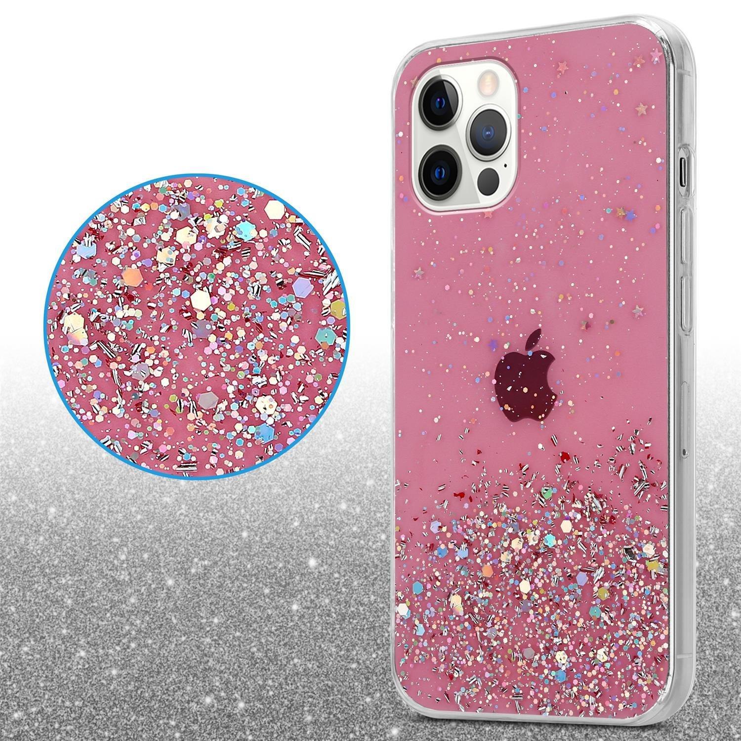 Cadorabo  Housse compatible avec Apple iPhone 12 PRO MAX - Coque de protection en silicone TPU flexible avec paillettes scintillantes 