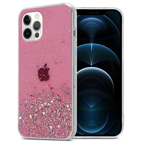 Cadorabo  Housse compatible avec Apple iPhone 12 PRO MAX - Coque de protection en silicone TPU flexible avec paillettes scintillantes 