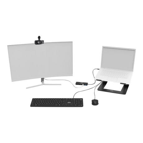 Port Designs  5-in-1-Paket aus Tastatur, Maus, Webcam, Dockingstation &amp; Ständer  Home Office 