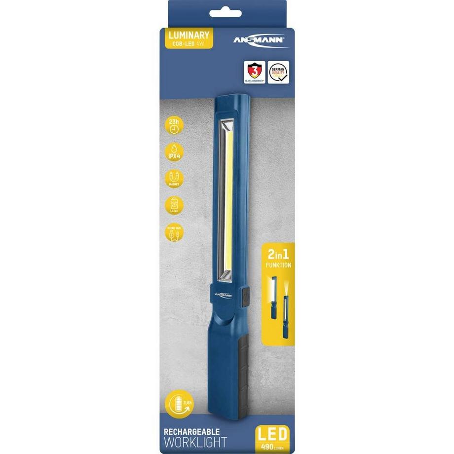 ANSMANN  Wiederaufladbare Werkstattleuchte WL450R slim 