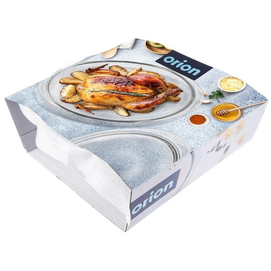 Orion  Ovale ofenfeste Glasform mit Deckel zum Backen und Gratinieren 