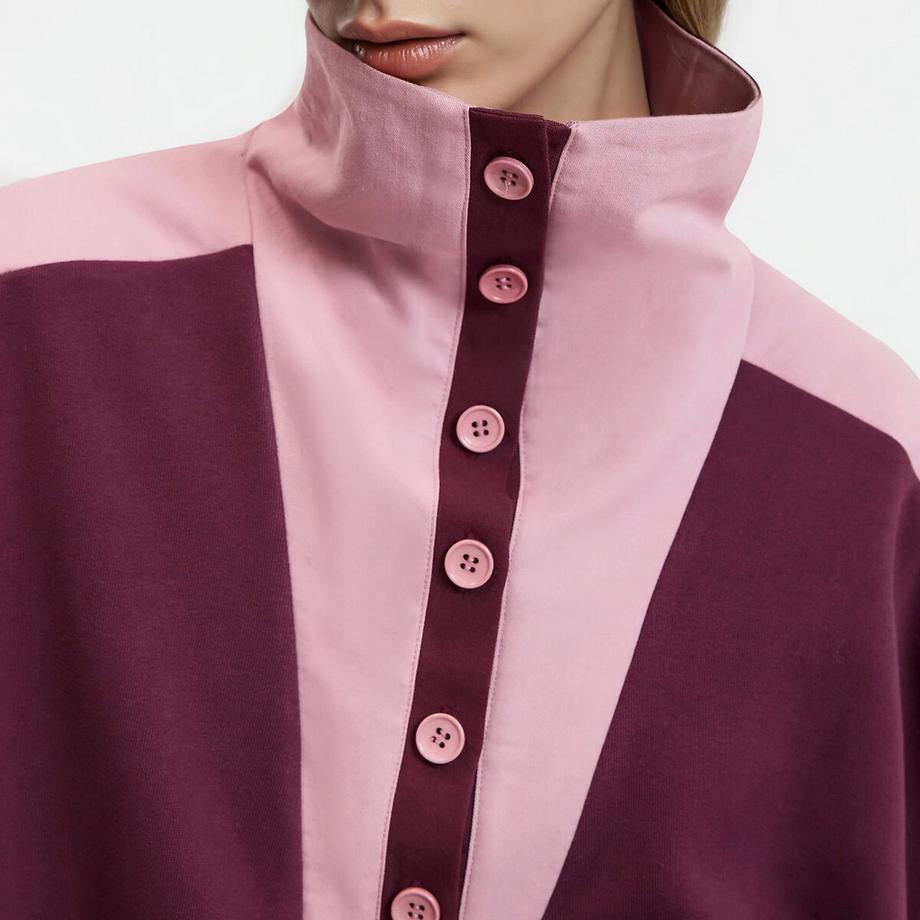 La Redoute Collections Sweatshirt col camionneur boutonné  