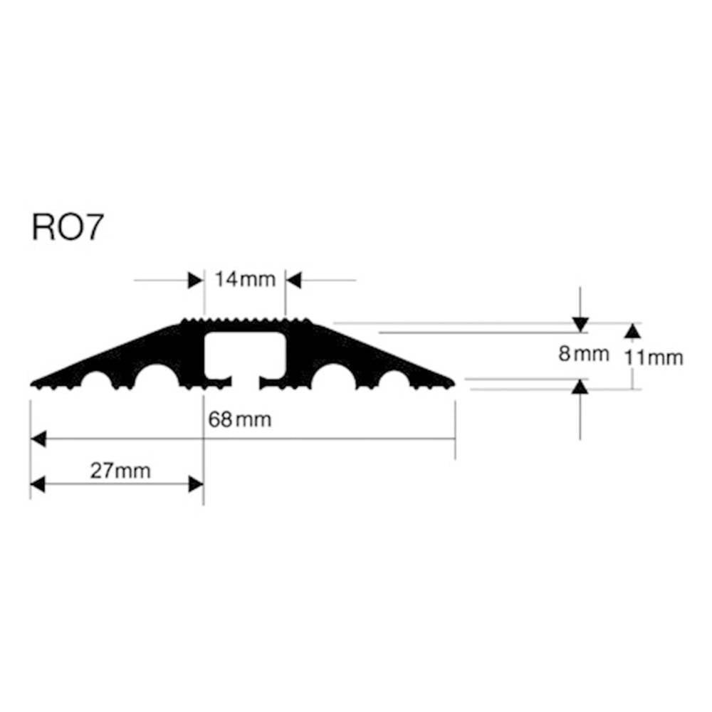 Vulcascot  Kabelbrücke  Gummi Schwarz Anzahl Kanäle: 1 9000 mm Inhalt: 1 St. 