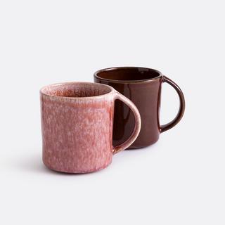 La Redoute Intérieurs Lot de 2 mugs en grès émail réactif  