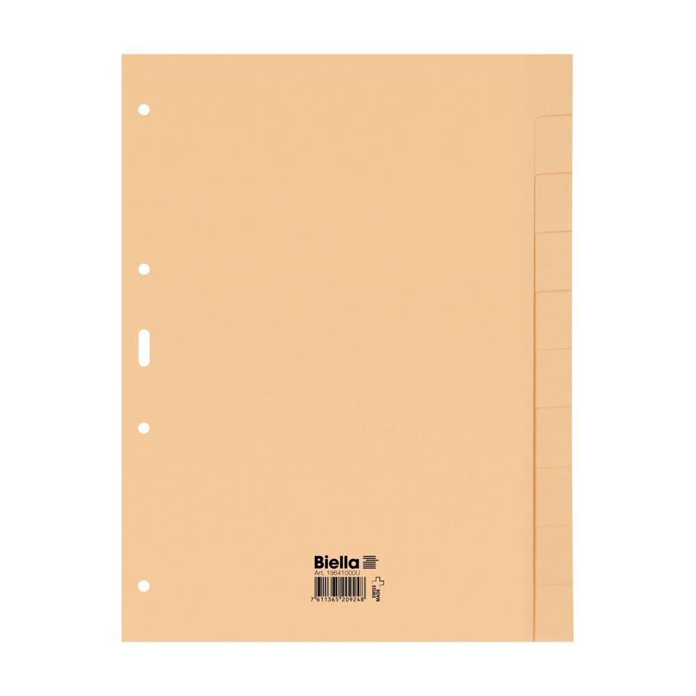 Image of Recycling-karton-register Blanko, Teilung 1-10 - X 25 Unisex Braun A4