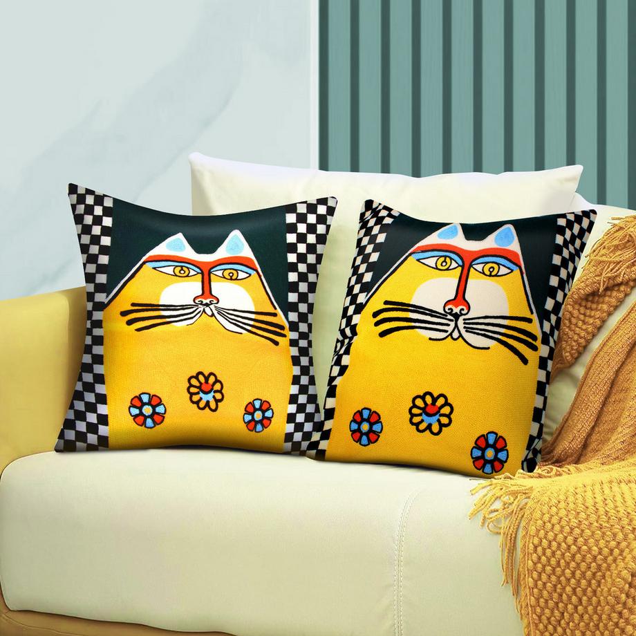 Avizar Lot 2 Housses de Coussin Art Mystiel  