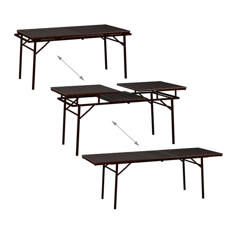 Northix Klappbarer ausziehbarer Gartentisch  