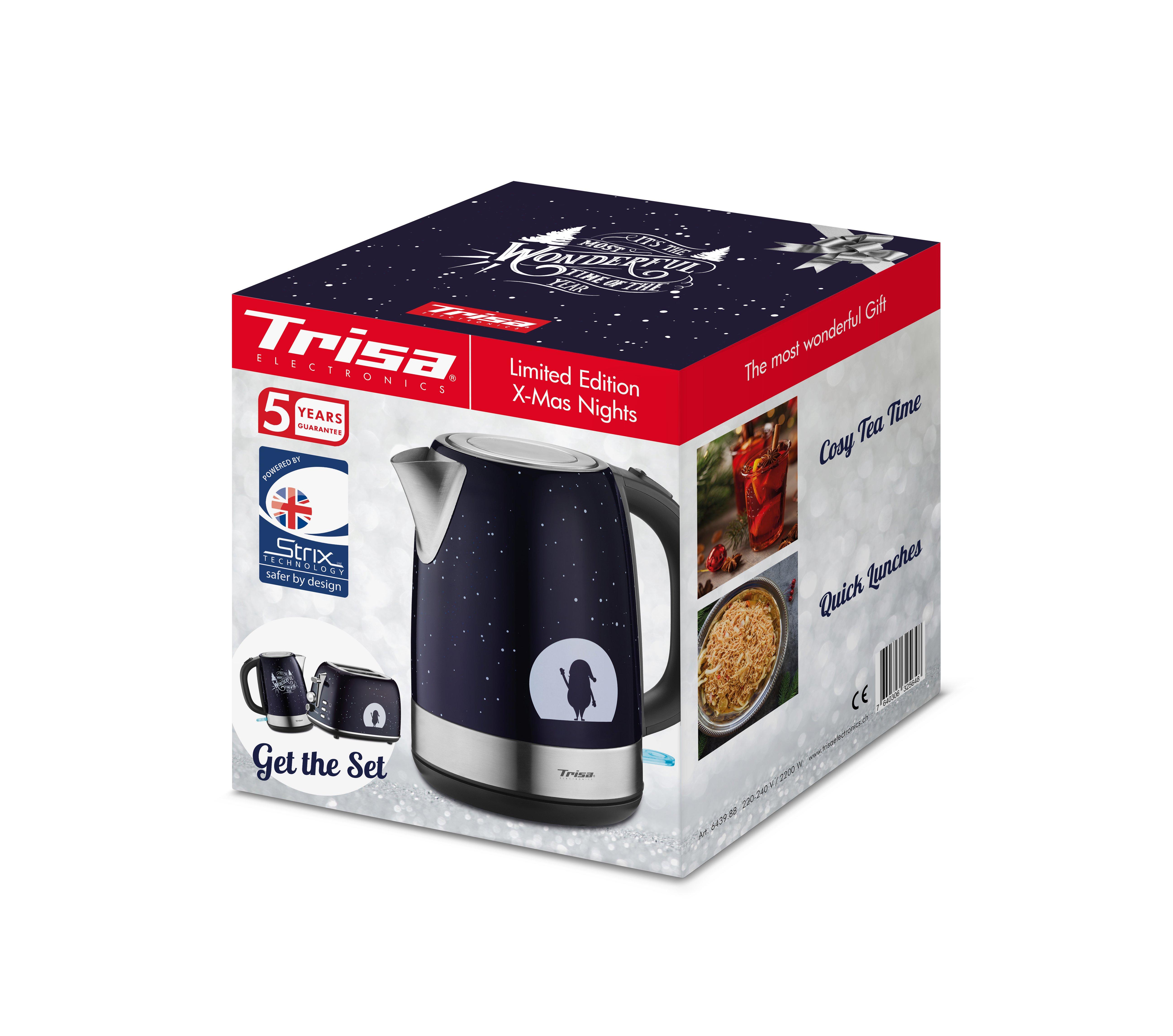 Trisa Wasserkocher X-Mas Nights 1.7 l, Dunkelblau  