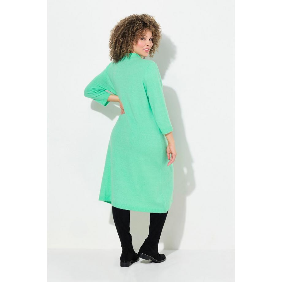 Ulla Popken Strickkleid A-Linie Stehkragen 3/4-Arm  