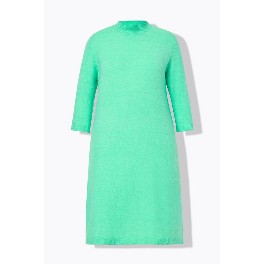 Ulla Popken Strickkleid A-Linie Stehkragen 3/4-Arm  