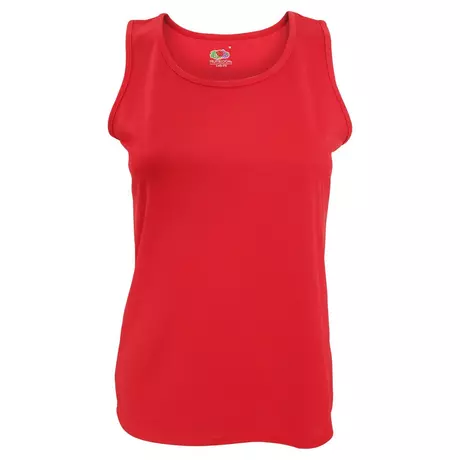 Fruit of the Loom  ärmelloses LadyFit Performance Vest Top Rosso Multicolore