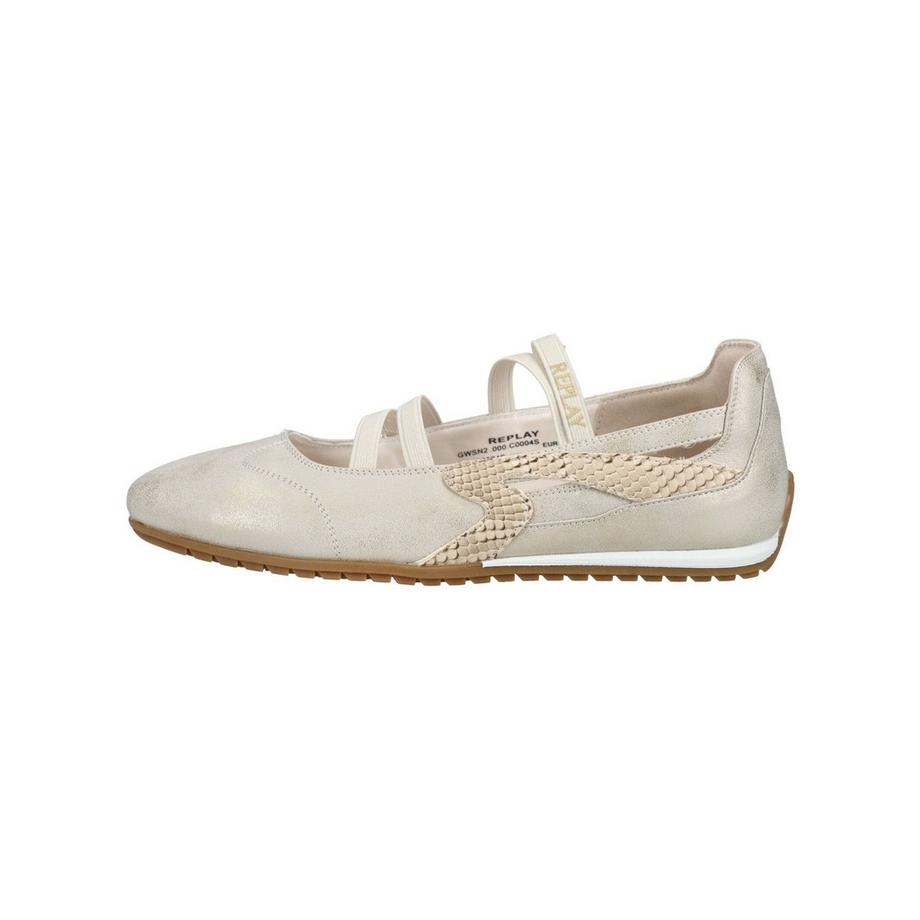 REPLAY Ballerine con dettaglio a stampa serpente  