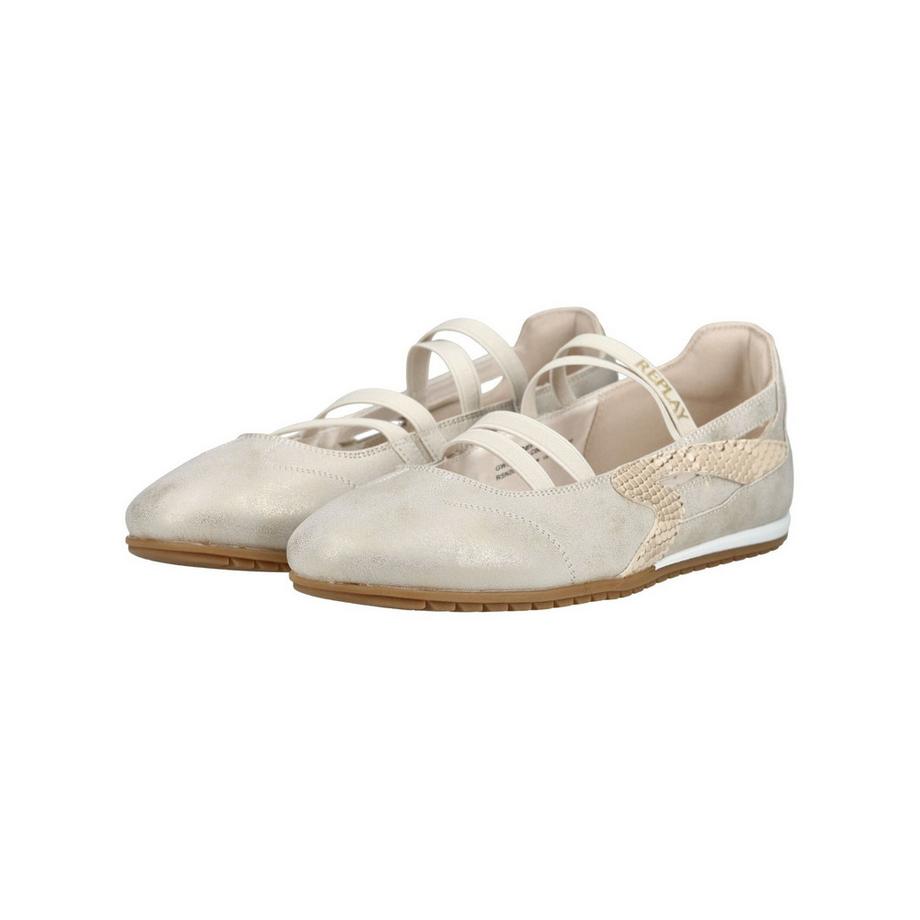 REPLAY Ballerine con dettaglio a stampa serpente  