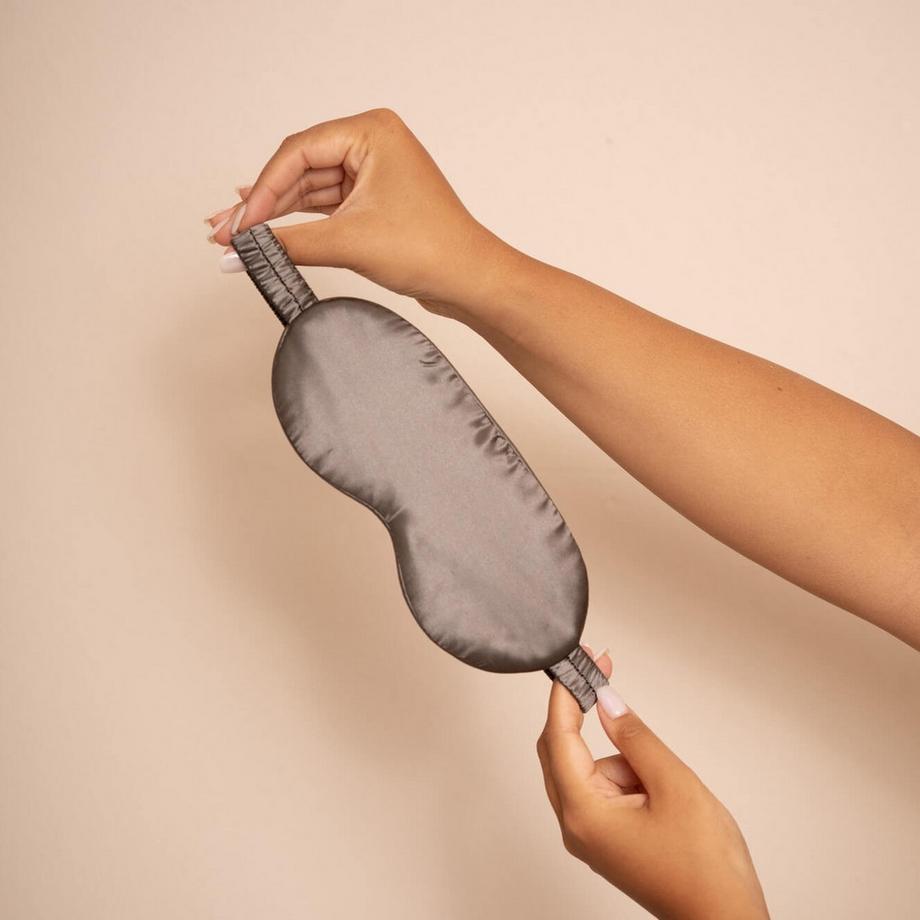 VBEAUTY Masque de sommeil en soie anthracite  
