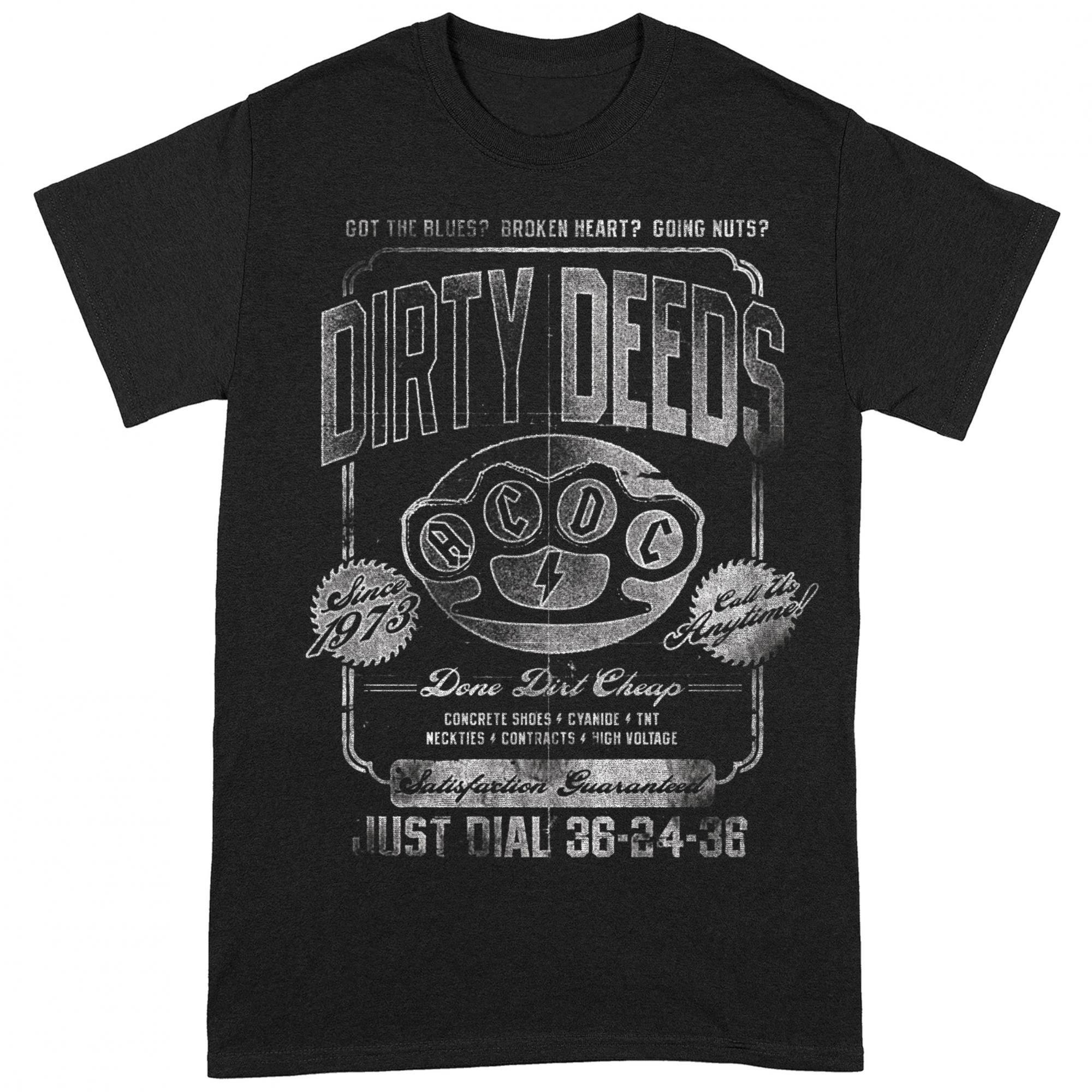 AC/DC  Tshirt DIRTY DEEDS DONE CHEAP JUST DIAL 