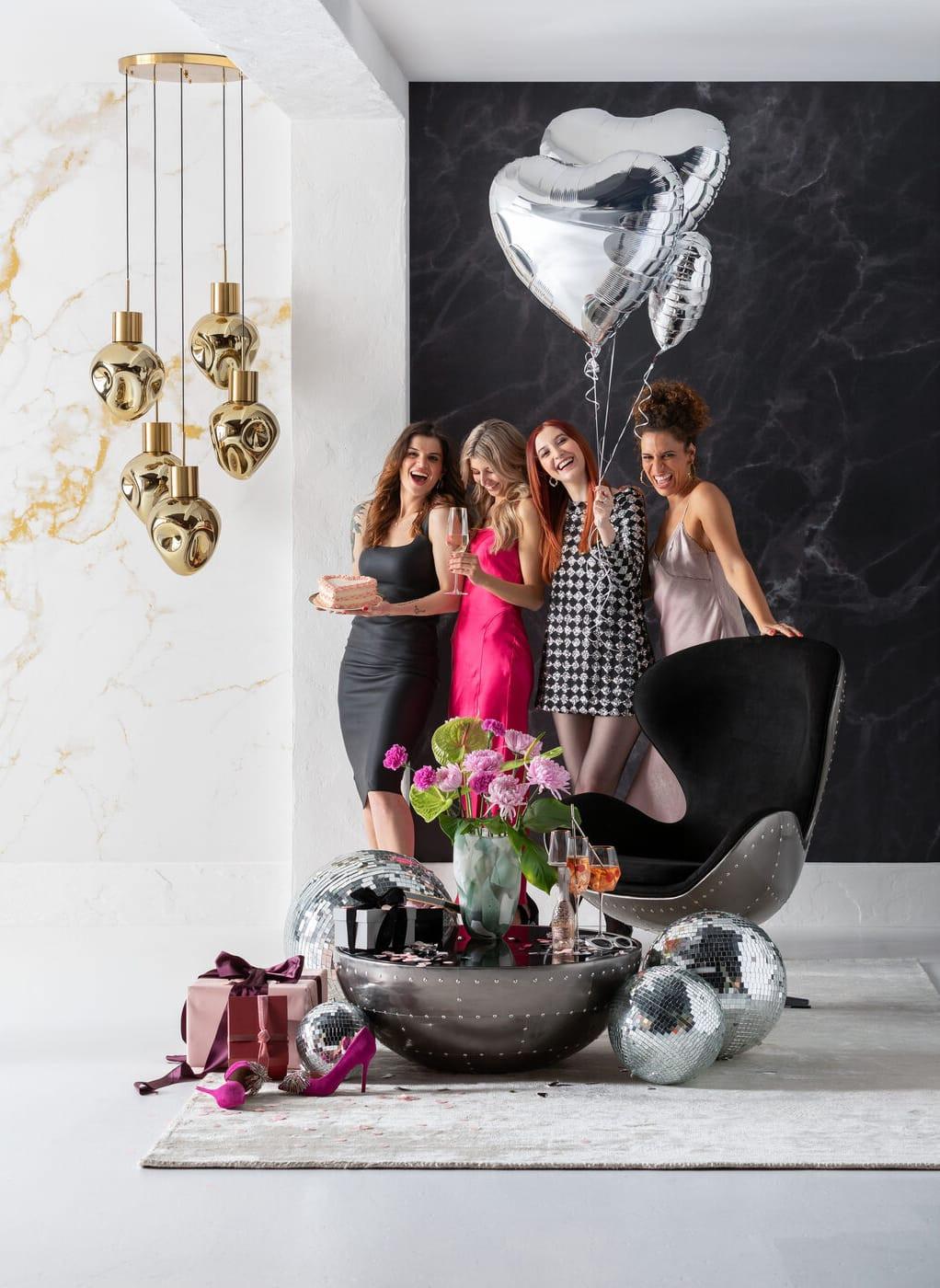 KARE Design Table basse Lounge noir graphite rond 83  