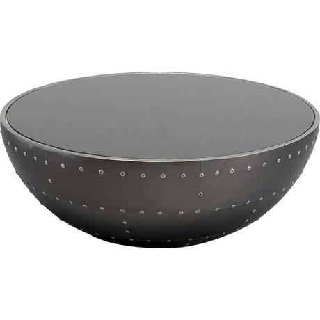 KARE Design Table basse lounge noir graphite ronde 83  