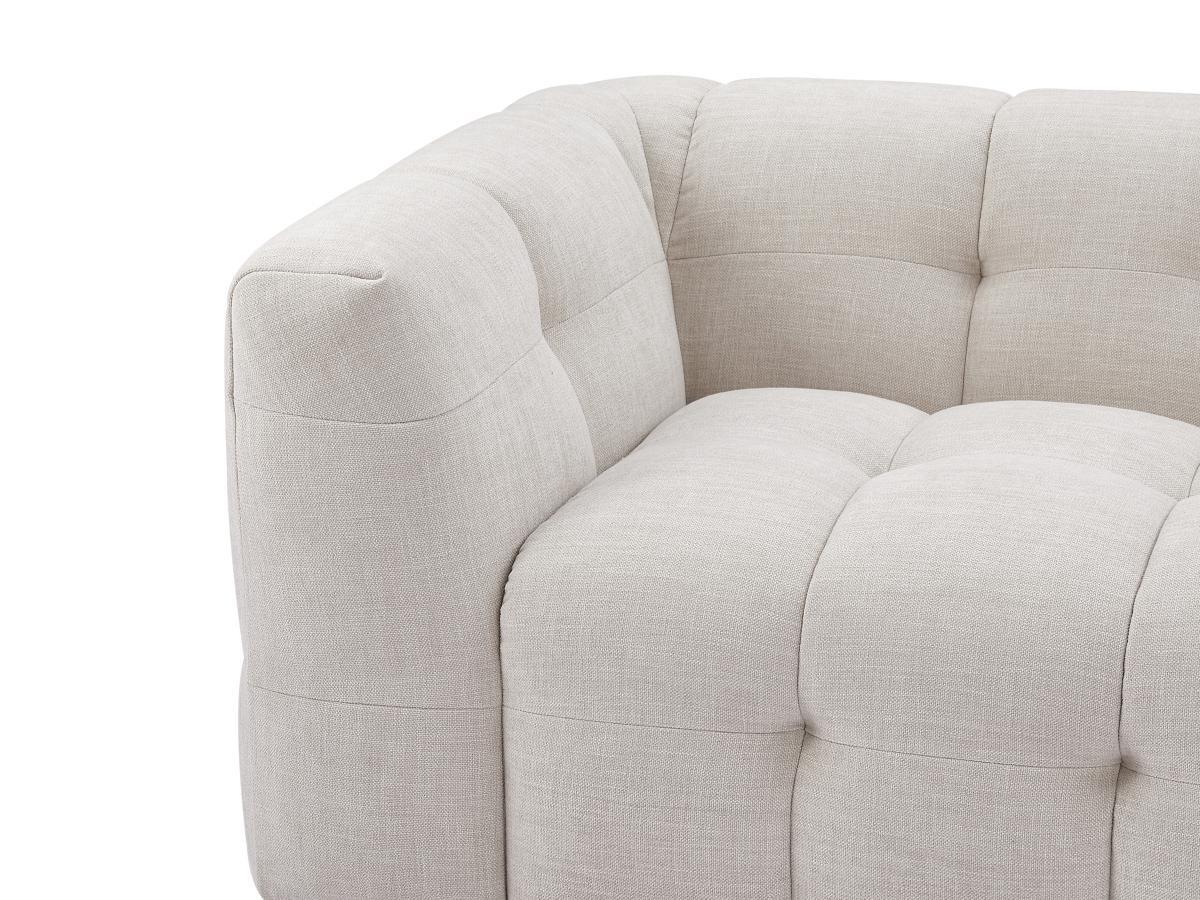 PASCAL MORABITO Canapé 3 places en tissu chiné beige DILOME de Pascal Morabito  