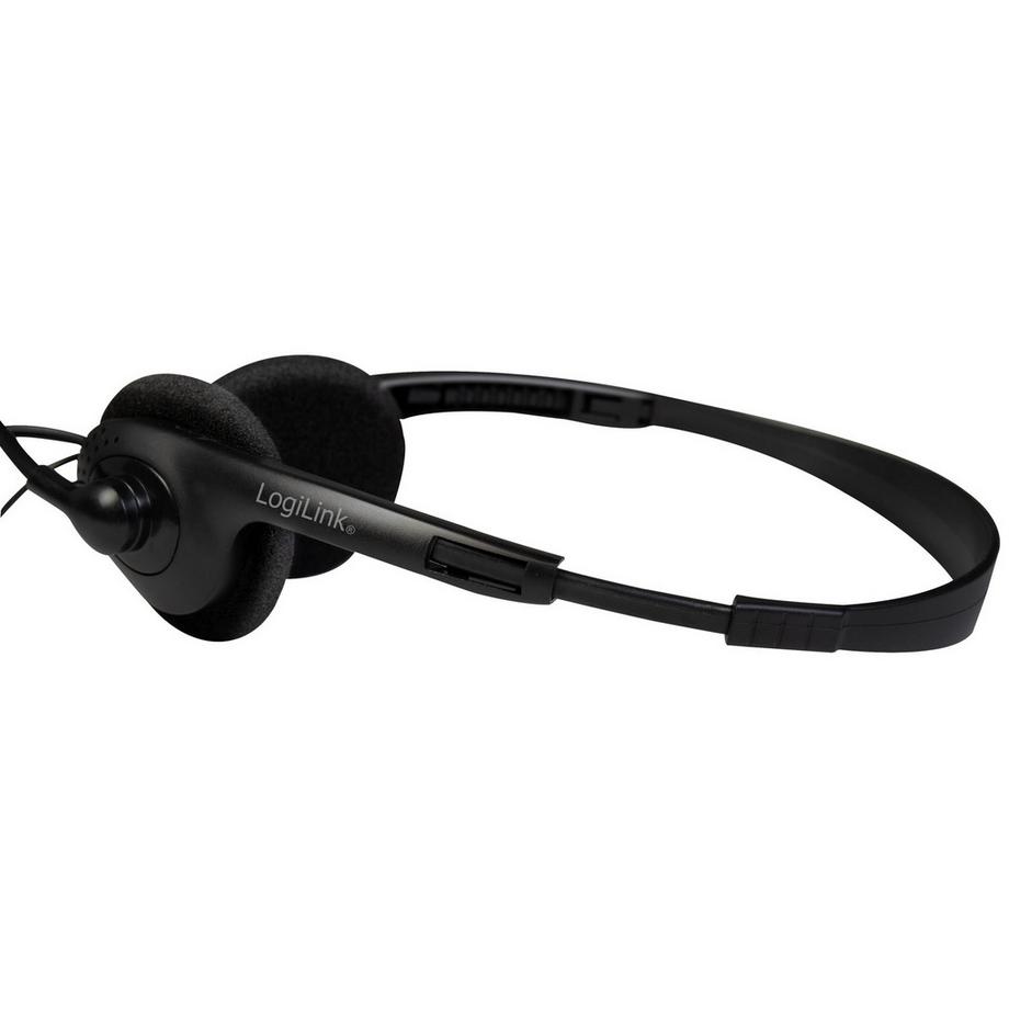 LogiLink  PC-Headset Stereo mit Mikrofon 1x3,5-mm-Anschluss 