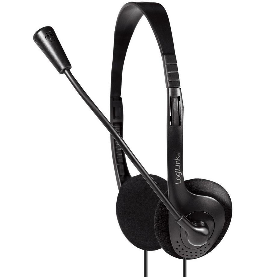 LogiLink  PC-Headset Stereo mit Mikrofon 1x3,5-mm-Anschluss 