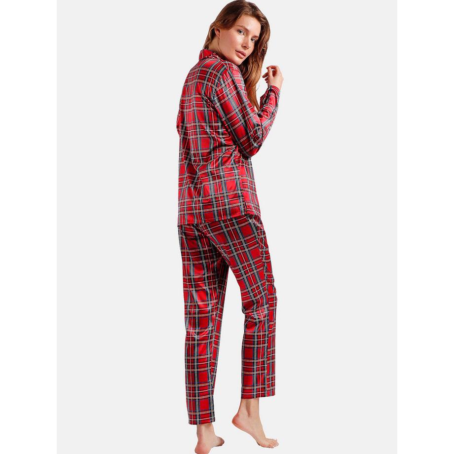 Admas Raso Maniche Lunghe Scottish Fashion Pigiama Set  