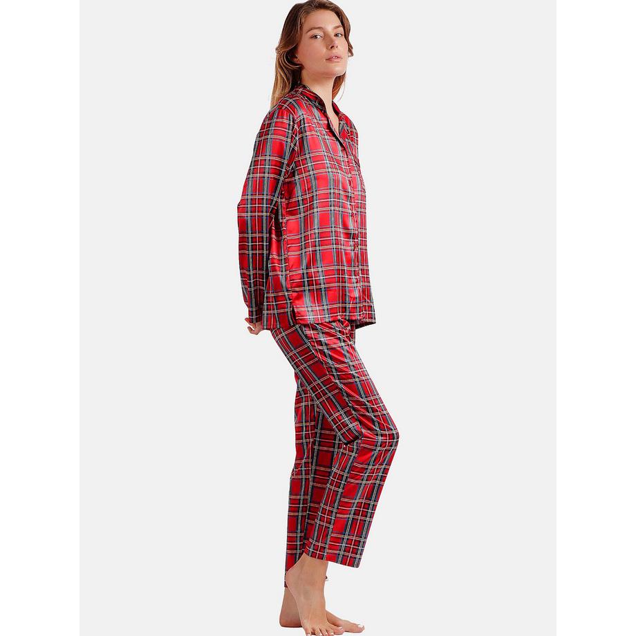 Admas Raso Maniche Lunghe Scottish Fashion Pigiama Set  