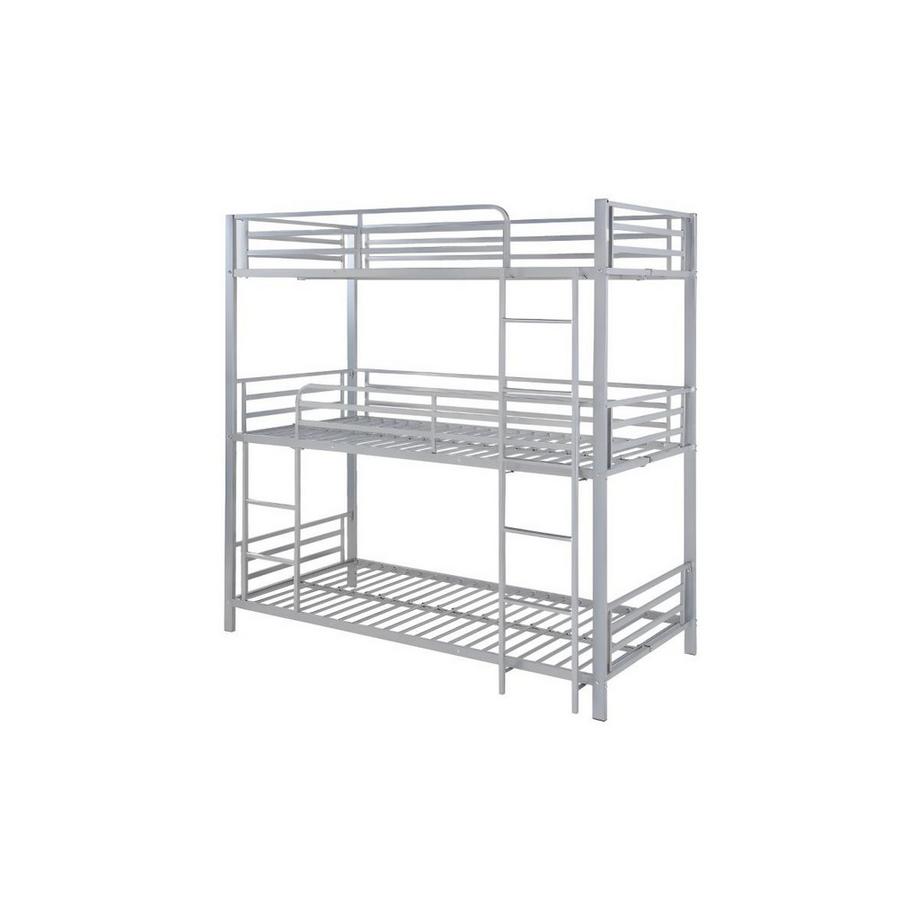 Vente-unique Letto a castello triplo 0 Metallo o + Materasso ELOUAN III  