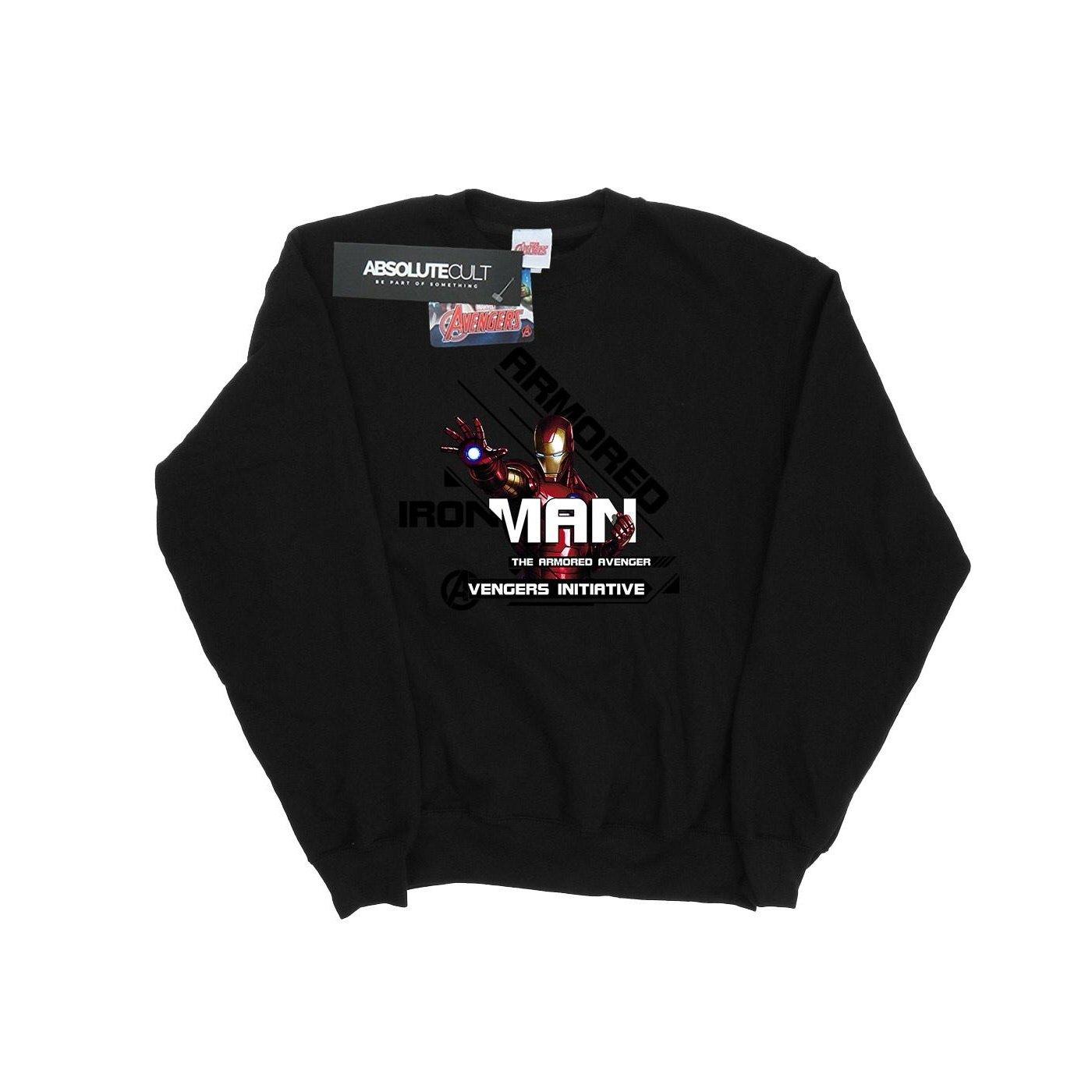 Image of Iron Man Armored Avenger Sweatshirt Unisex Schwarz 152-158