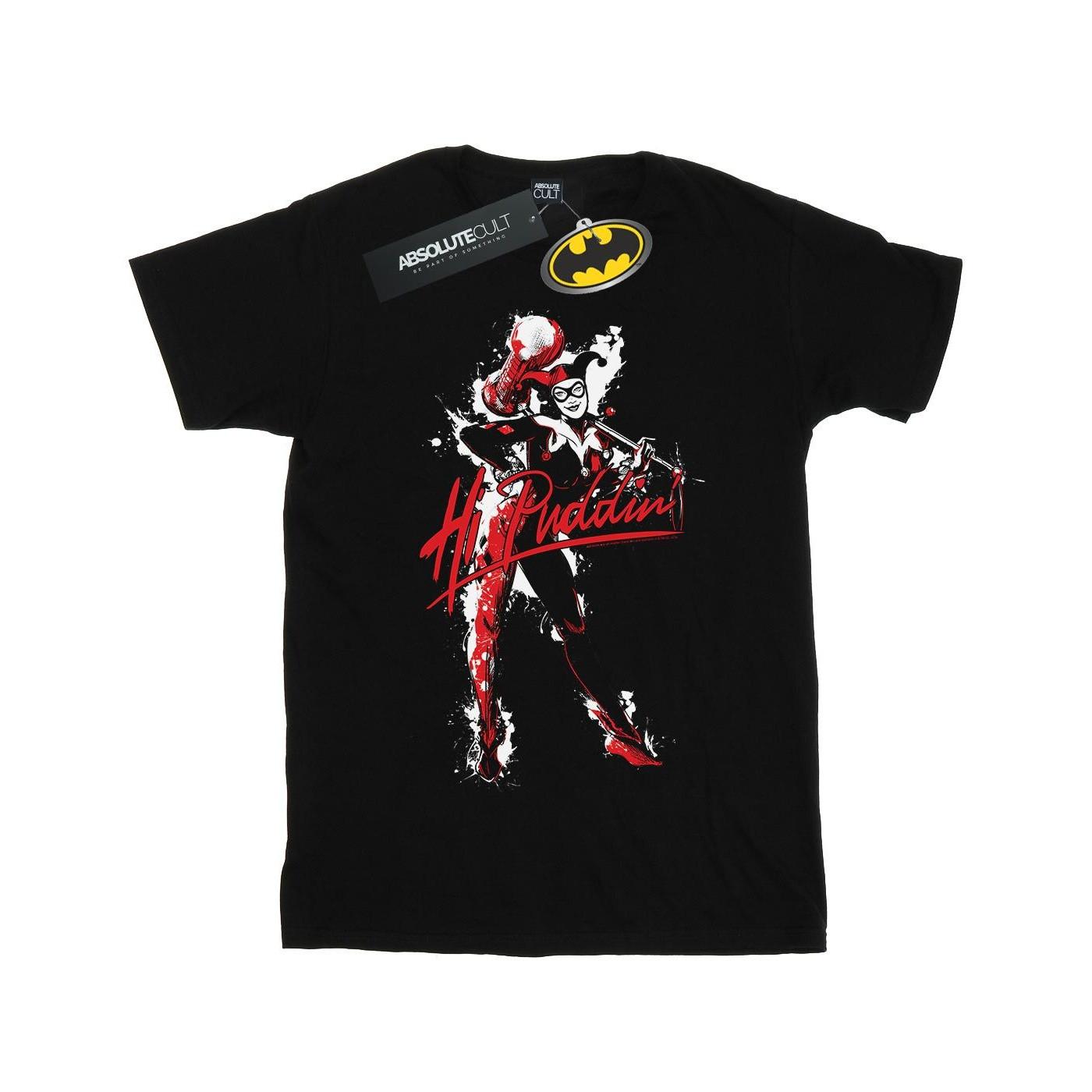 Image of Harley Quinn Hi Puddin Tshirt Herren Schwarz S