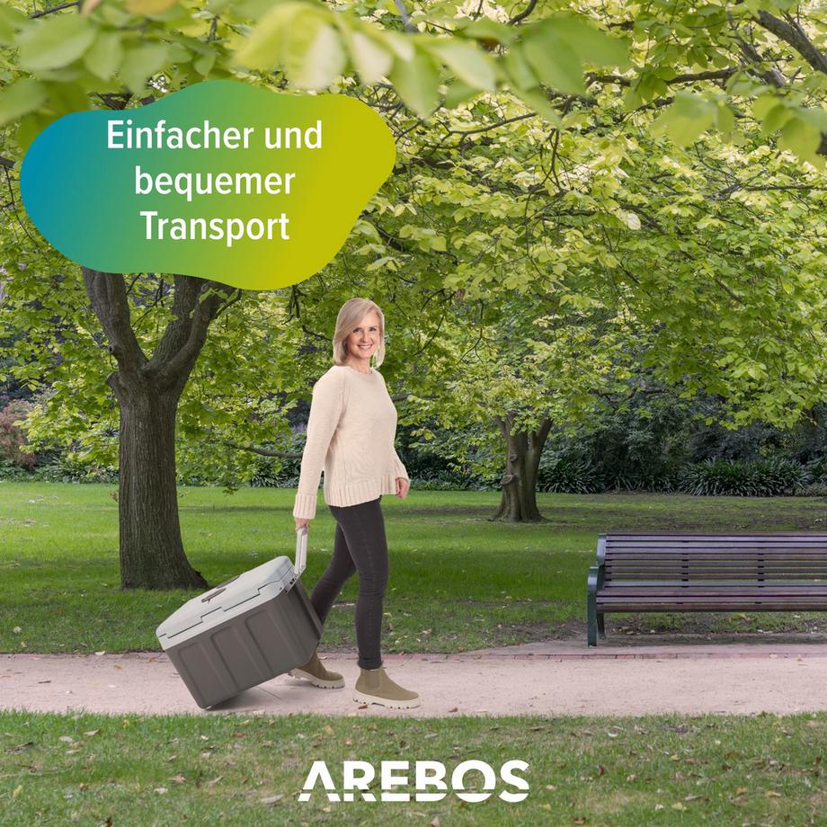 Arebos  Glacière de voiture 40L Glacière thermoélectrique 12V 230V Réfrigérateur 