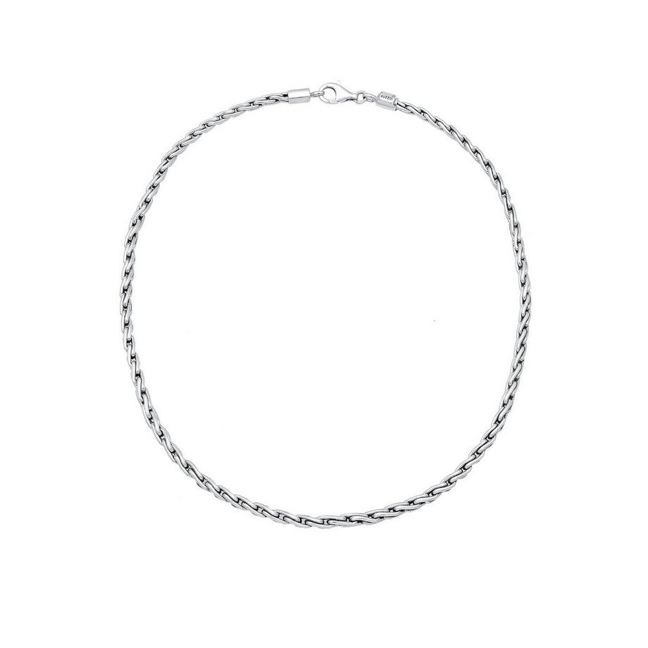 Kuzzoi  Halskette  Zopfkette Oxidiert Massiv 