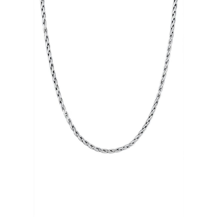 Halskette  Zopfkette Oxidiert Massiv