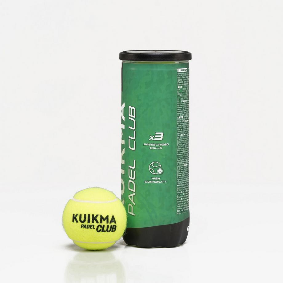 KUIKMA  Carton 18 tubes de 4 balles de padel pressurisées- Kuikma PB Club 