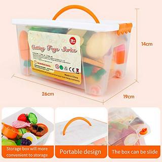 Activity-board  Jouets alimentaires coupant des fruits et légumes, jeux de rôle, jouets éducatifs, accessoires de cuisine pour enfants avec étui de rangement, cadeau pour enfants 