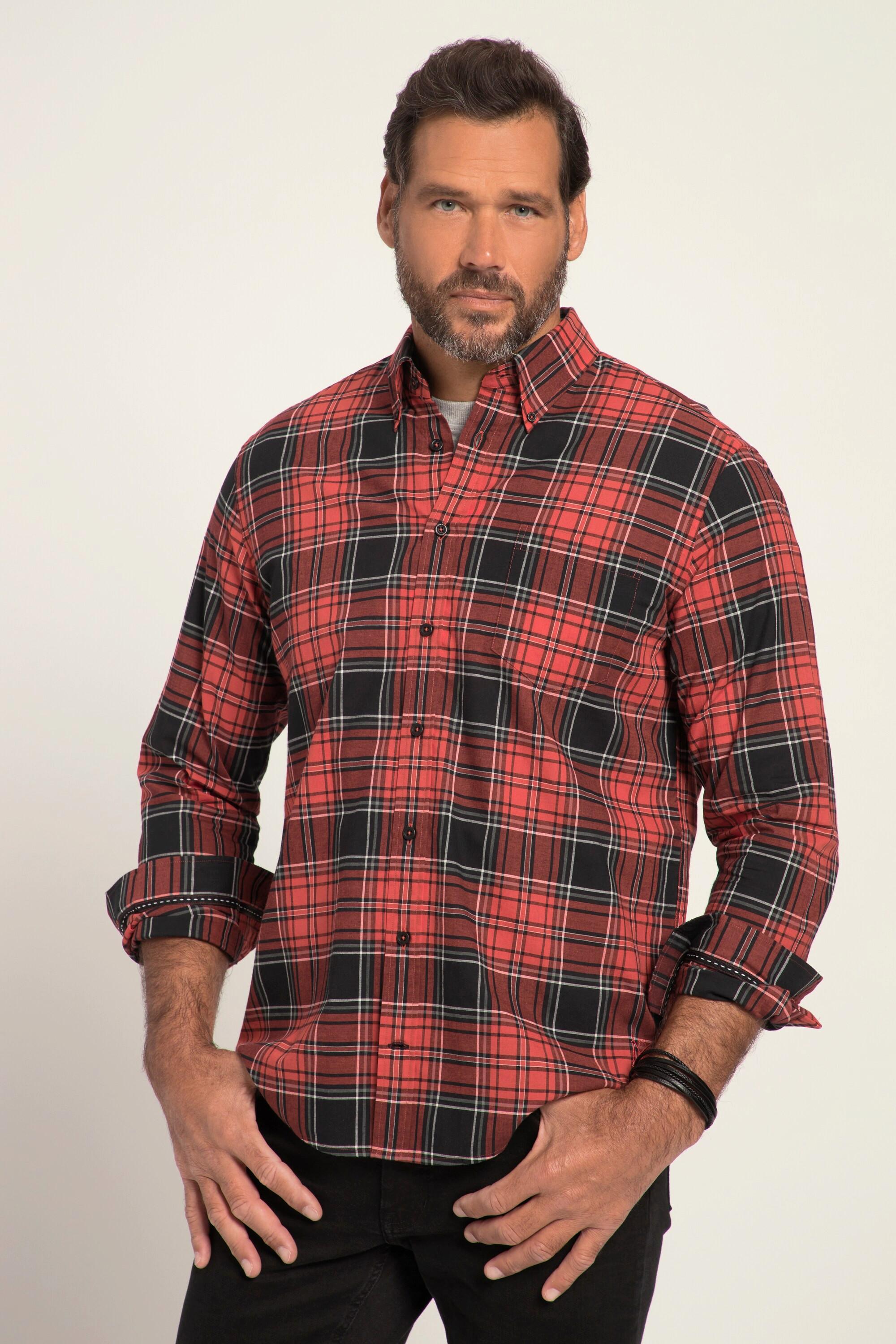 JP1880  Karohemd, Langarm, Buttondown-Kragen, Modern Fit 