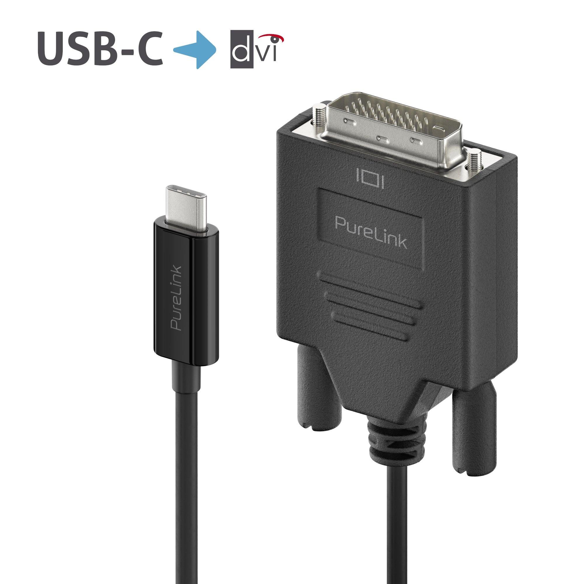 PureLink  PureLink IS2211-010 câble vidéo et adaptateur 1 m USB Type-C DVI-D Noir 