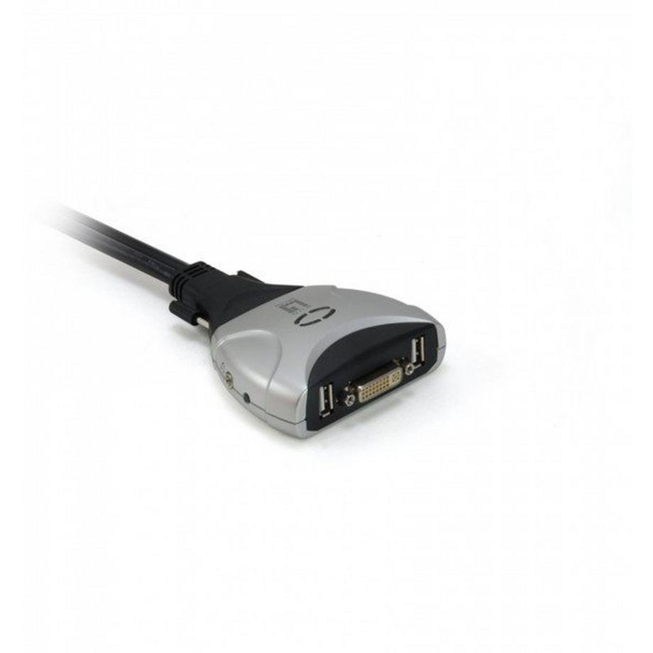 LevelOne KVM-0260 commutateur écran, clavier et souris Noir, Gris