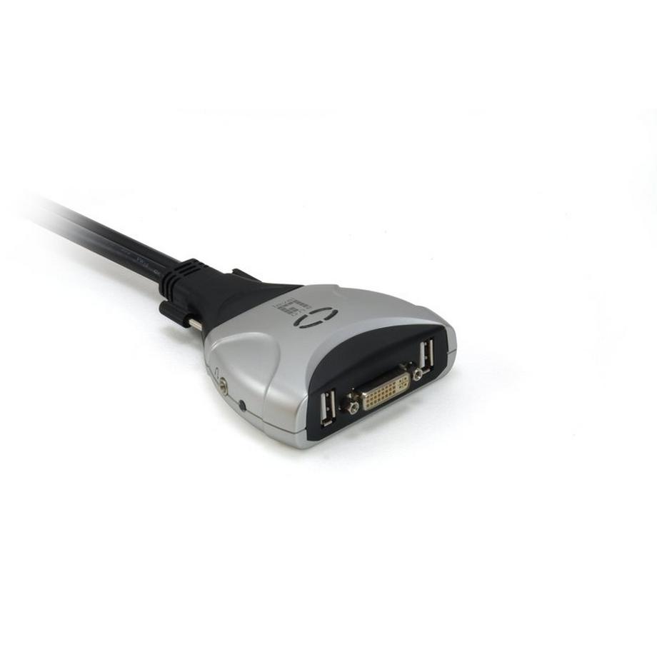 LevelOne  LevelOne KVM-0260 commutateur écran, clavier et souris Noir, Gris 