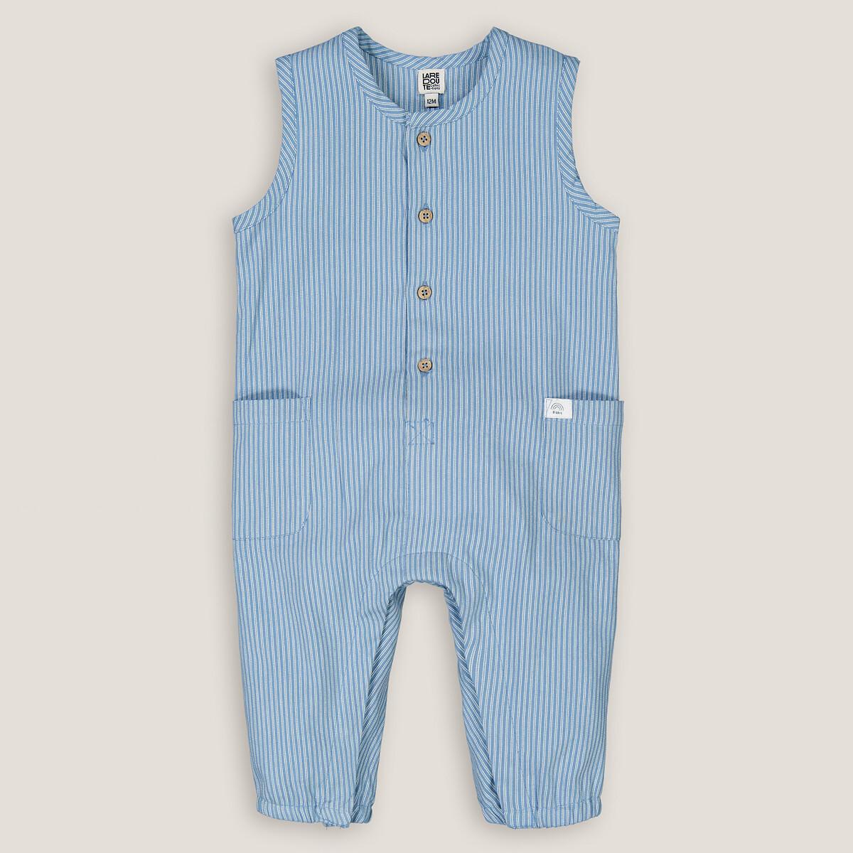 Image of Ärmelloser Overall Mit Langem Bein Unisex Blau 3 mesi
