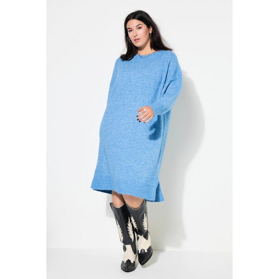 Studio Untold Oversized Midi Strickkleid Rundhals Langarm  