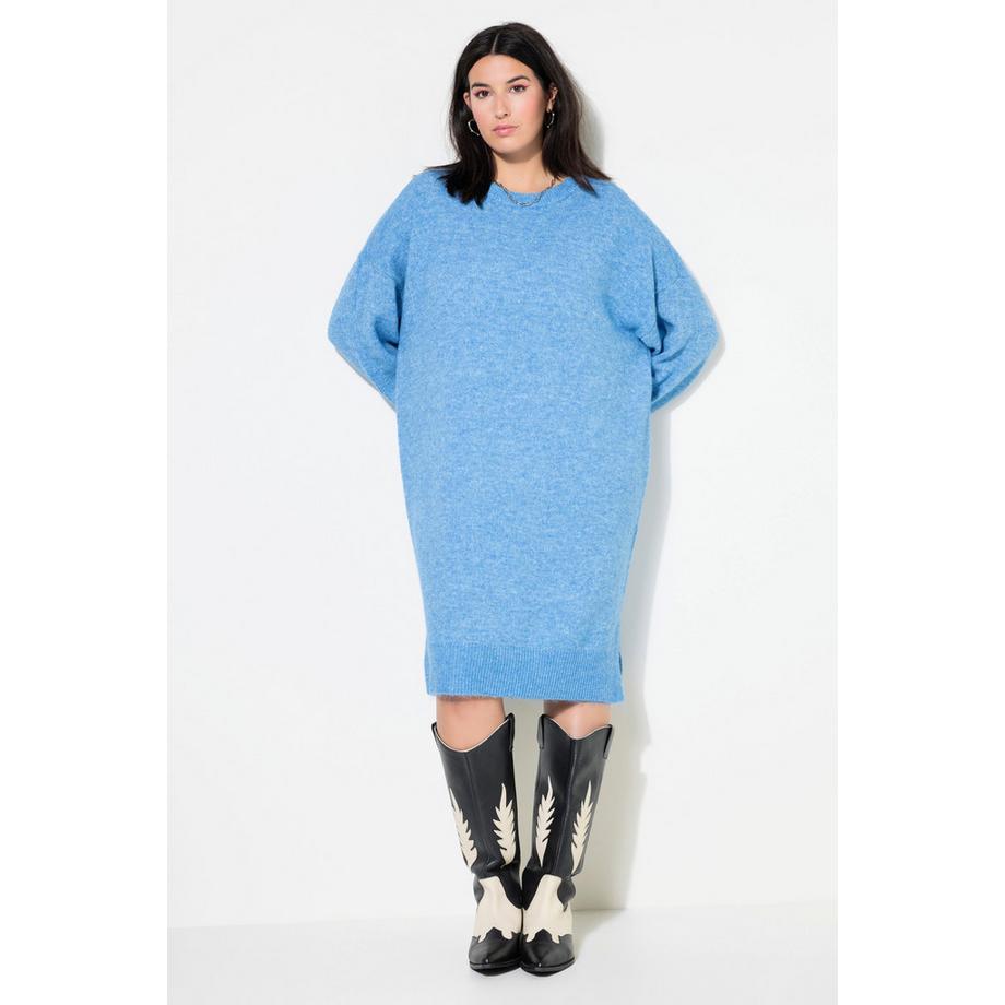 Studio Untold Oversized Midi Strickkleid Rundhals Langarm  