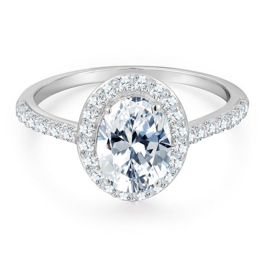 Ring Sterling Silber Zirkonia weiß