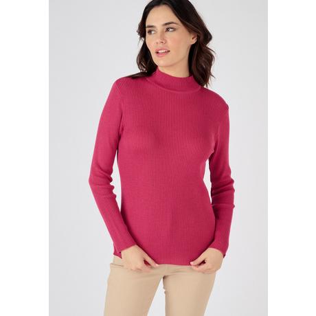 Damart  Rippenpullover mit Stehkragen aus 50 % Merinowolle 