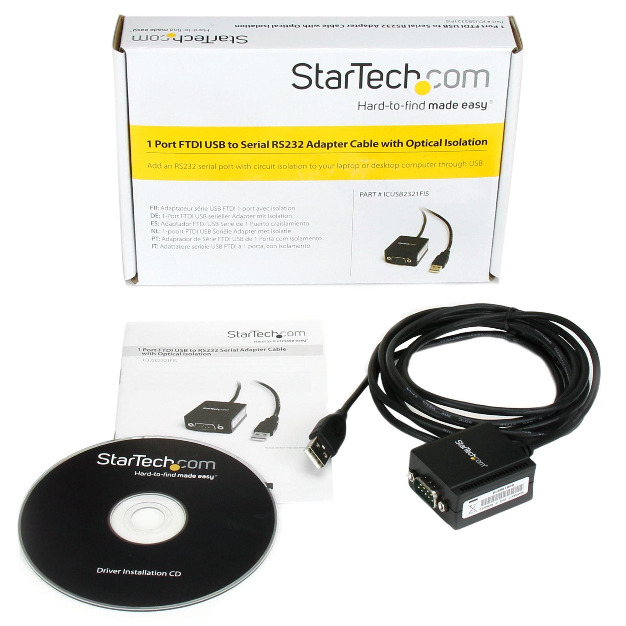 STARTECH.COM  StarTech.com 1 Port FTDI USB auf RS232 Adapterkabel optisch isoliert 