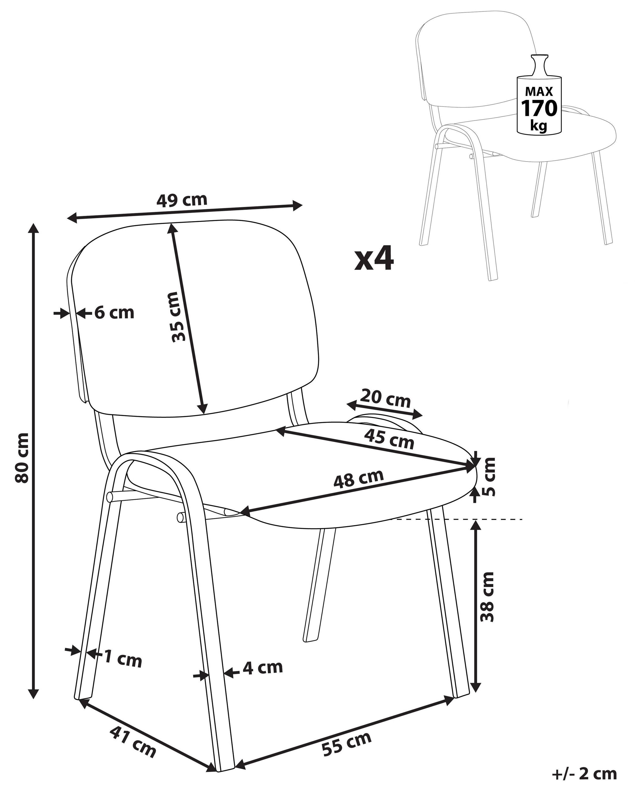 Beliani Chaise de conférence en Polyester Industriel CENTRALIA  