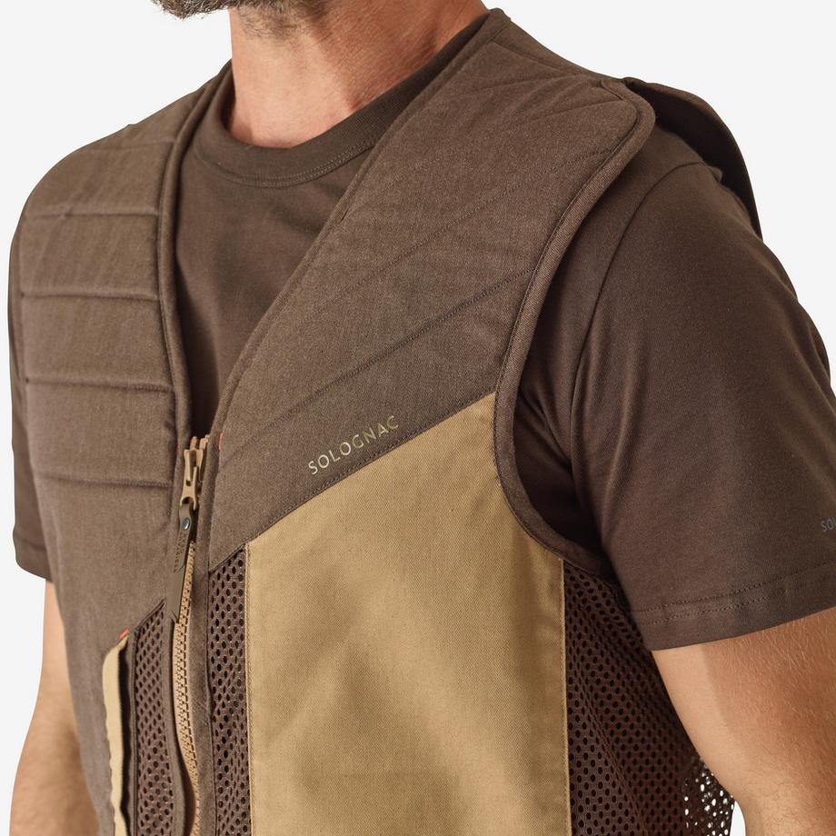 SOLOGNAC  Gilet uomo caccia / tiro al piattello poliestere 