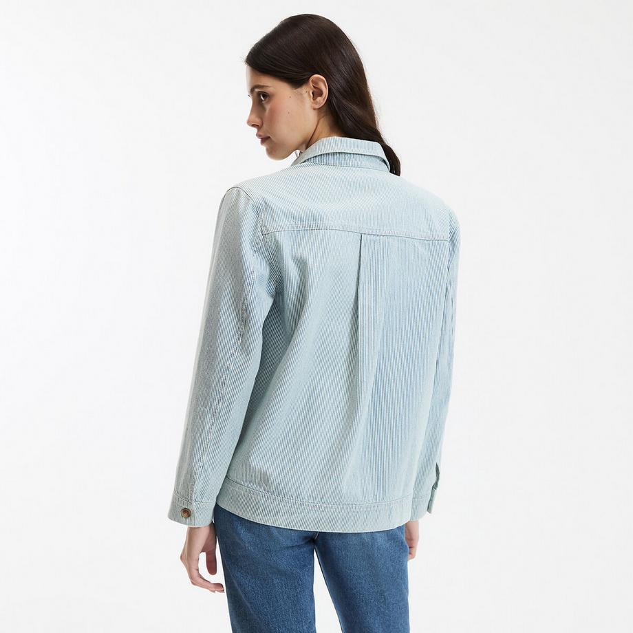 La Redoute Collections Veste rayée Signature avec patte de boutonnage  