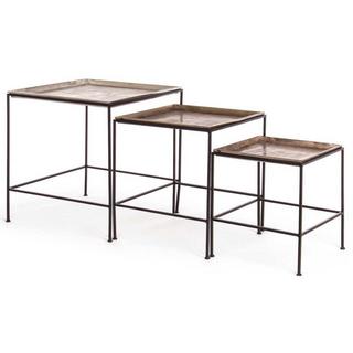 mutoni Table d&#039;appoint Amira carrée (lot de 3)  